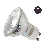 GU10 line voltage multi-faceted reflector halogen lamp 120V/50 W ,2000 hrs 