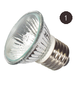 PAR16 line voltage multi-faceted reflector halogen lamp 120V/50 W ,2000 hrs 