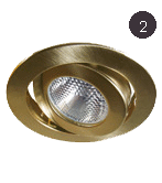 4-in Tilting Round Antique Brass Gimbal Trim Ring