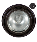 Black Xenon Puck Light
